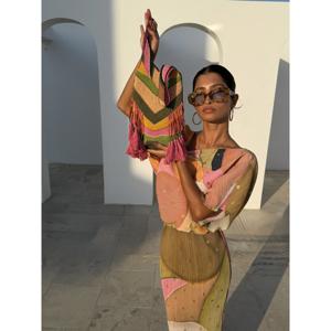 Never Fully Dressed Green Abstract Tilly Dress